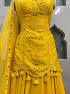 "MUSTARD BLOOM DESIGNER SHARARA" image 3