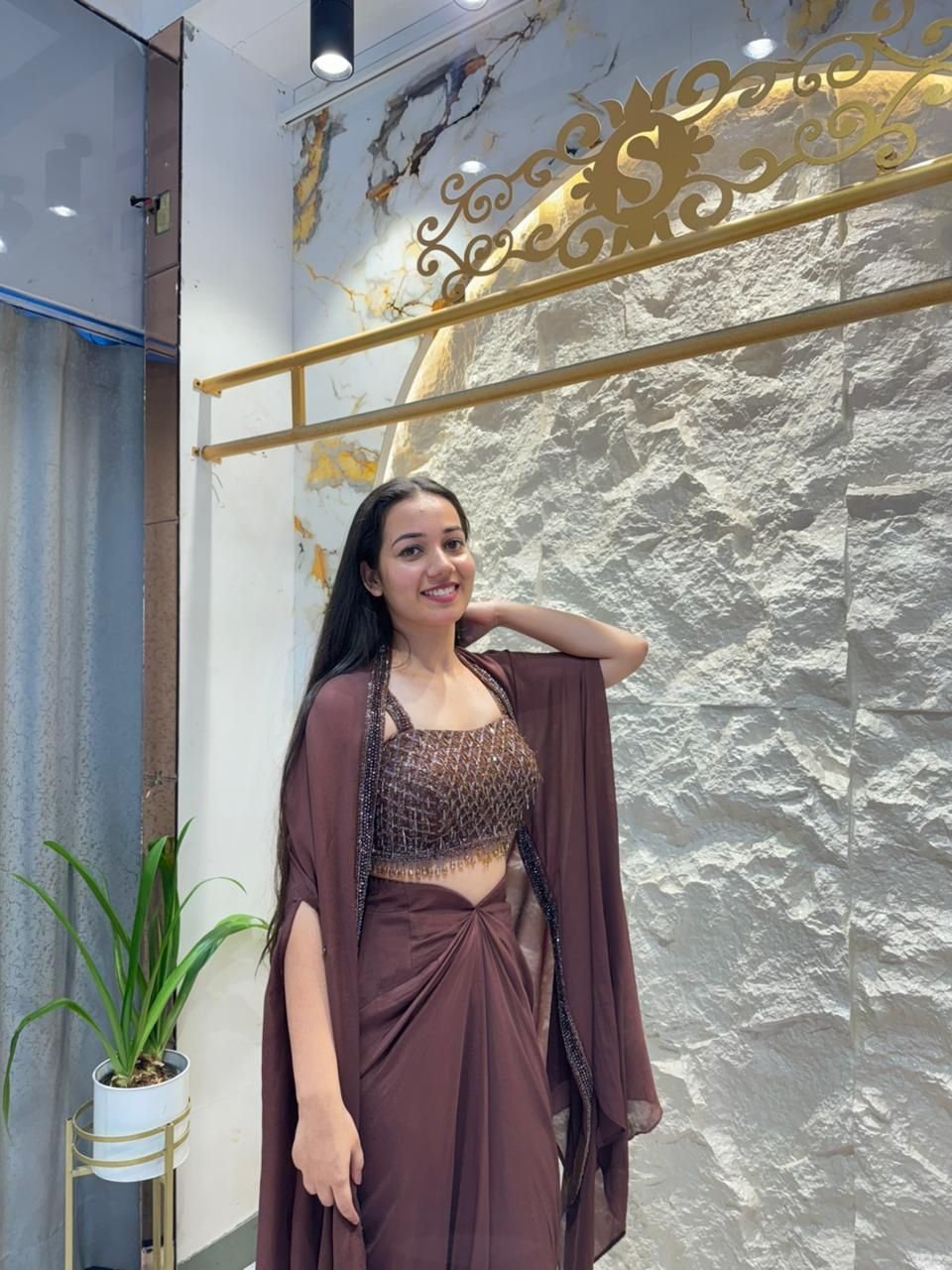"MOCHA ELEGANCE INDO-WESTERN" image 2