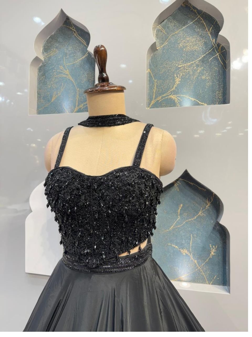 "OBSIDIAN ELEGANCE LEHENGA" image 5