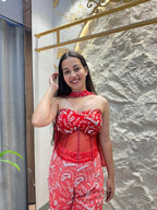 "SCARLET BLOOM INDO-WESTERN" image 3