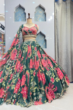 "ROYAL FERN BLOSSOM LEHENGA" image 4