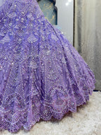 "LAVENDER ROYALE COUTURE LEHENGA" image 4