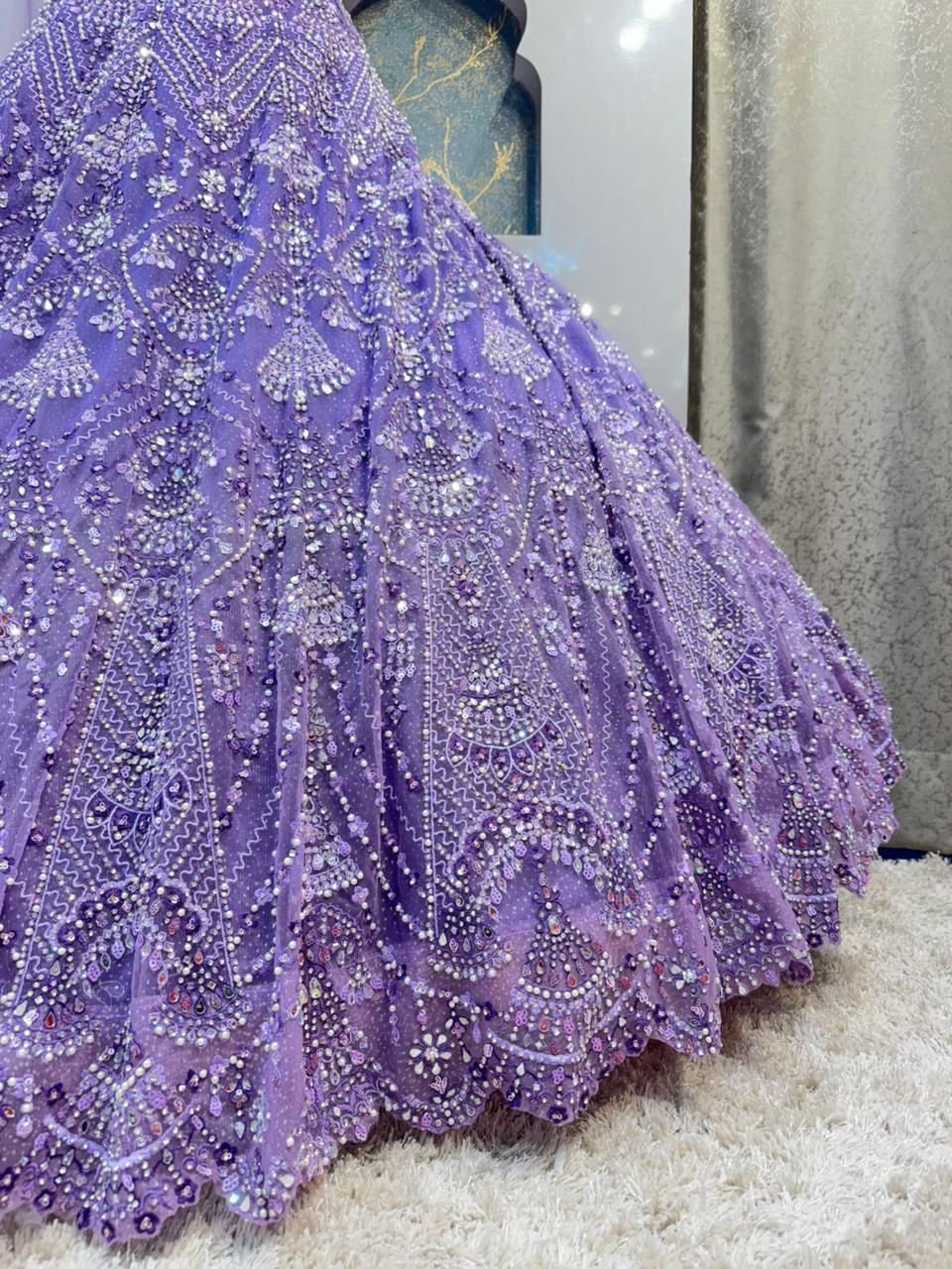 "LAVENDER ROYALE COUTURE LEHENGA" image 4