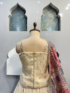 "IVORY REGAL EMBELLISHED LEHENGA" image 5