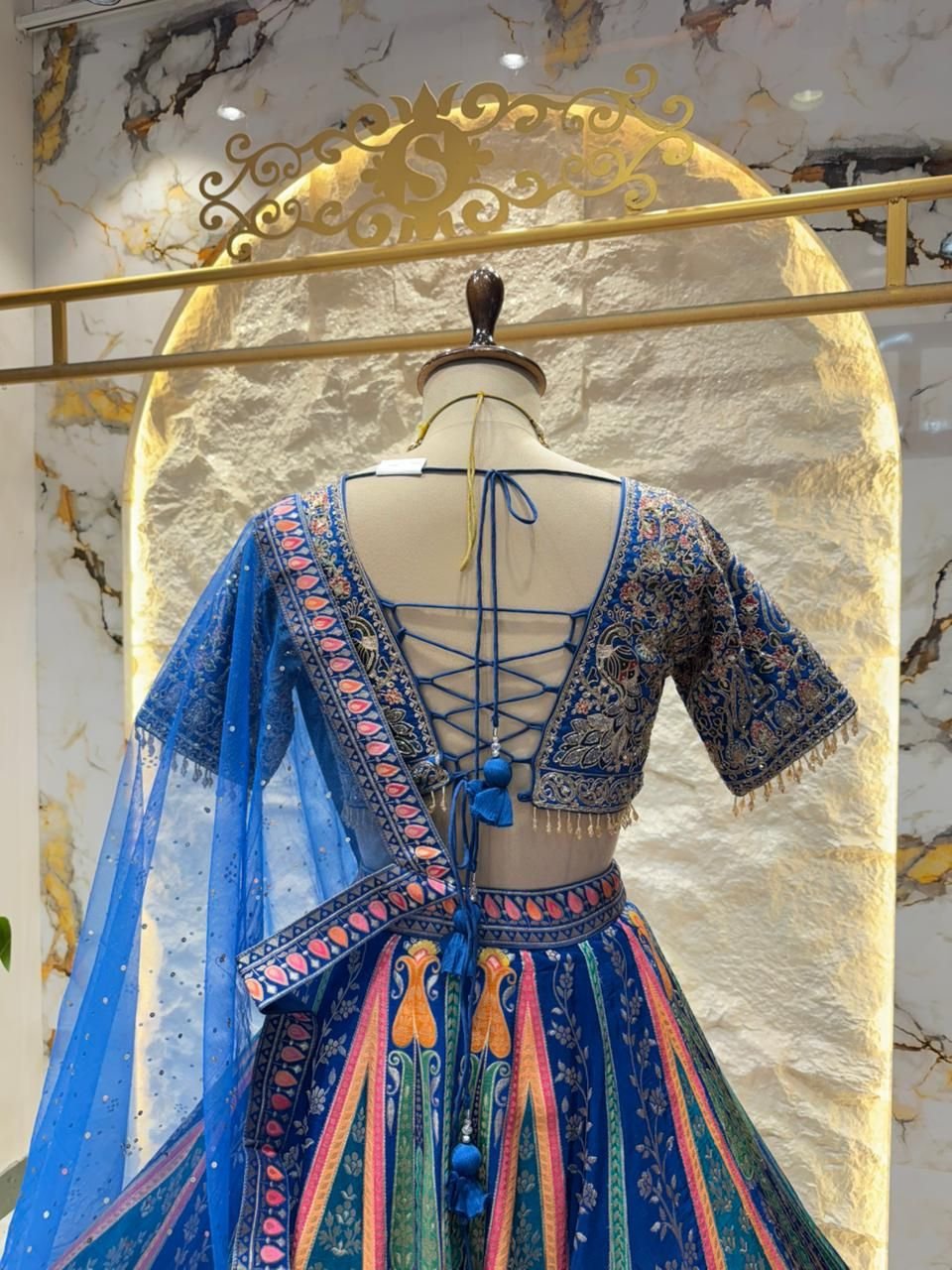 "ROYAL MOSAIC PRINTED LEHENGA" image 5