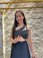 "MIDNIGHT GLAM CUTWORK LEHENGA" image 1
