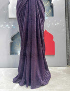"AMETHYST SHIMMER DRAPE SAREE" image 3
