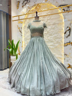 "CELESTIAL MINT COUTURE LEHENGA" image 0