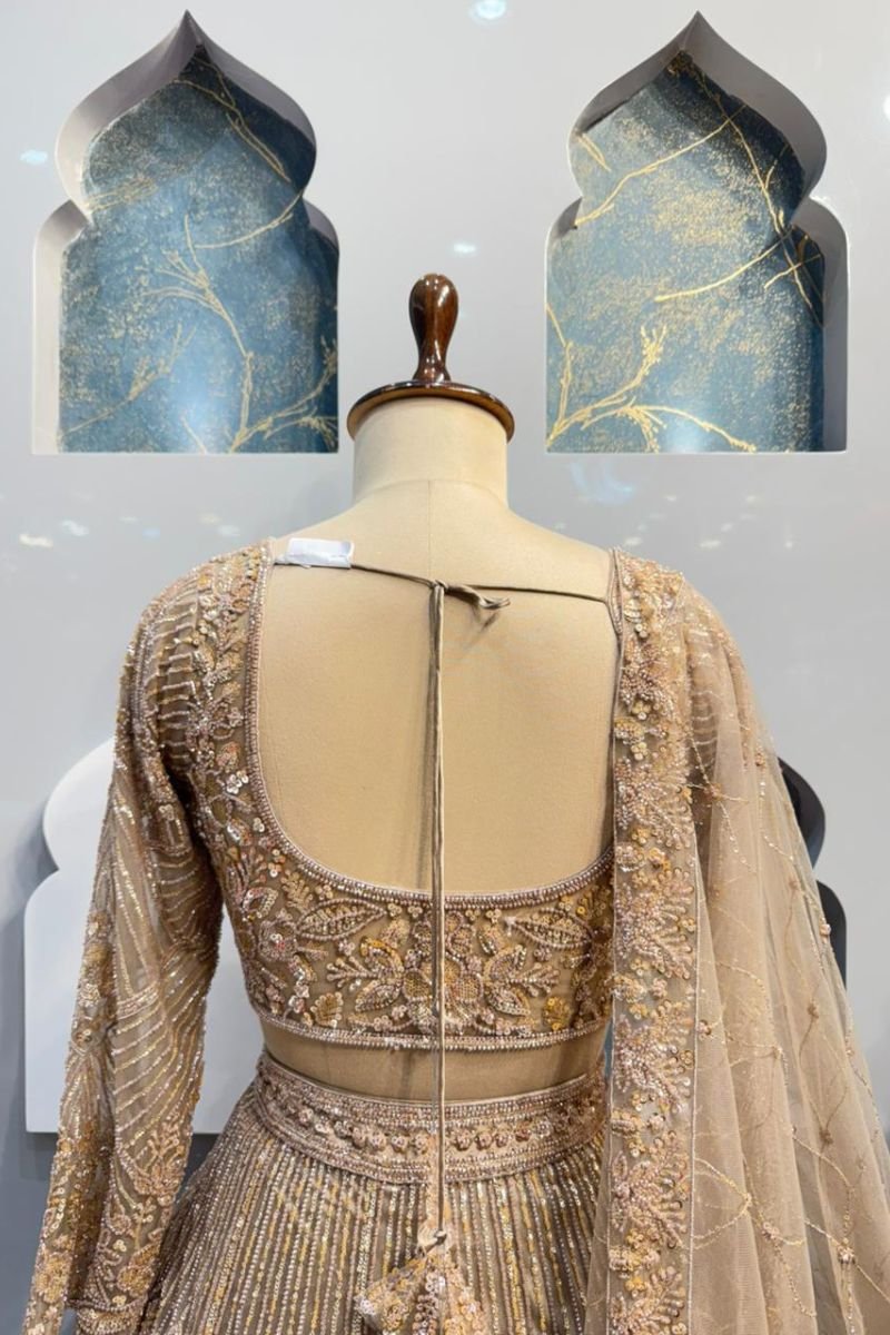 "CHAMPAGNE GOLD ROYAL RADIANCE LEHENGA" image 5