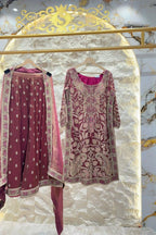 "ROYAL WINE EMBROIDERED SUIT" image 1