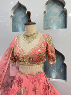 "ROSE BLOOM EMBROIDERED LEHENGA" image 2