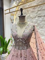 "BLUSH MIRAGE DESIGNER LEHENGA" image 2