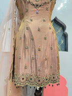 "BLUSH GOLD EMBELLISHED SHARARA" image 4