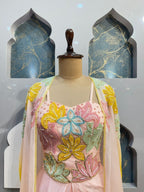 "SUNRISE BLOOM PASTEL INDO-WESTERN" image 1