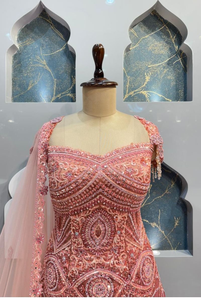 "BLUSH PINK ELEGANCE SHARARA" image 1