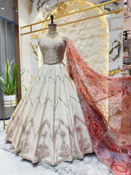 "IVORY BLUSH RADIANCE LEHENGA" image 3