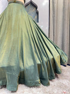 "SAGE GREEN SHIMMER LEHENGA" image 4