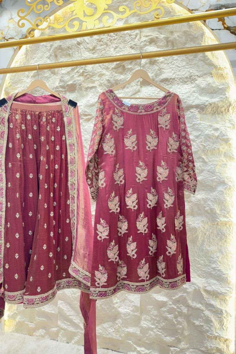 "ROYAL WINE EMBROIDERED SUIT" image 5