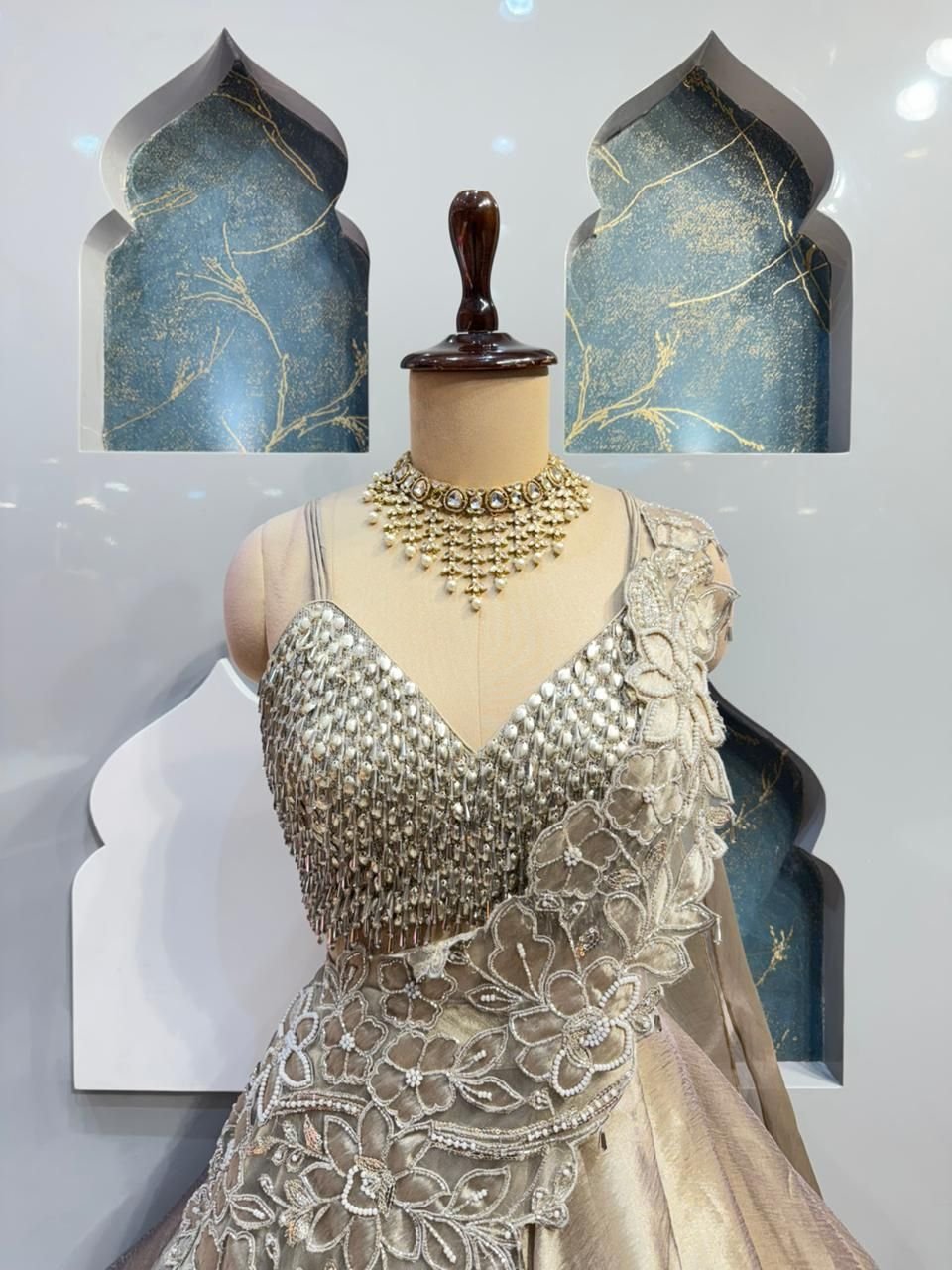 "PEARL GLOW DESIGNER LEHENGA" image 1
