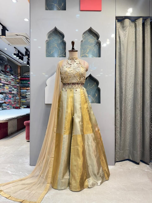 "GOLDEN MUSE HALTER INDO WESTERN" image 0