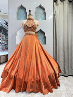 "BURNT AMBER ROYALE LEHENGA" image 3