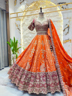 "SUNSET ROYALE EMBROIDERED LEHENGA" image 0