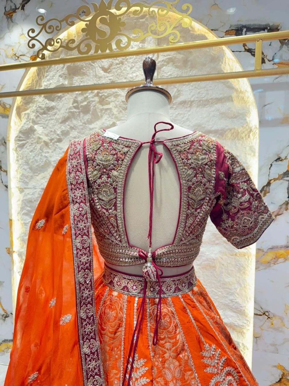 "SUNSET ROYALE EMBROIDERED LEHENGA" image 4