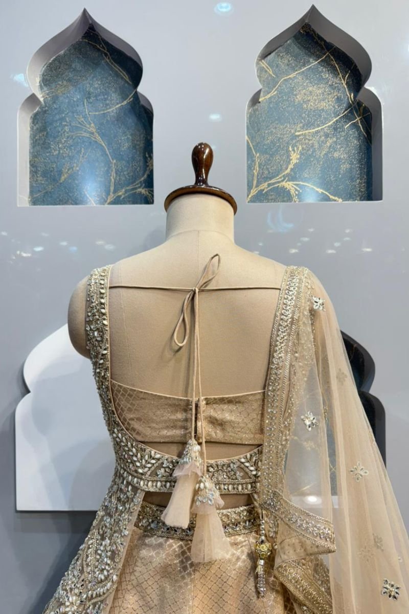"GOLDEN HEIRLOOM MAJESTY LEHENGA" image 5