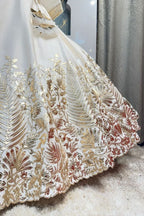 "IVORY ROYALE EMBROIDERED LEHENGA" image 3