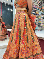 "SUNSET CARNIVAL MIRROR WORK LEHENGA" image 4
