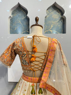 "PEACH GARDEN ROYALE LEHENGA" image 5