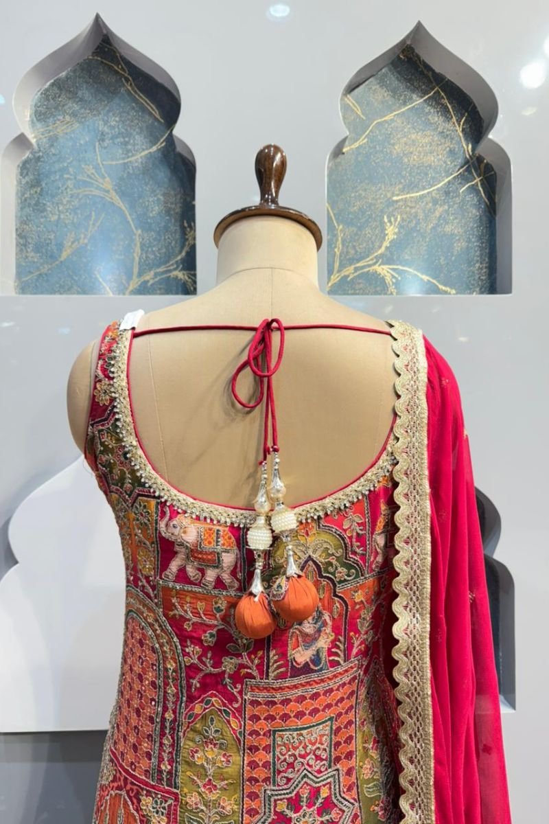 "RANI HERITAGE PATCHWORK SHARARA SET" image 5