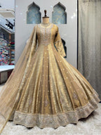 "GOLDEN GRACE EMBROIDERED ANARKALI" image 0