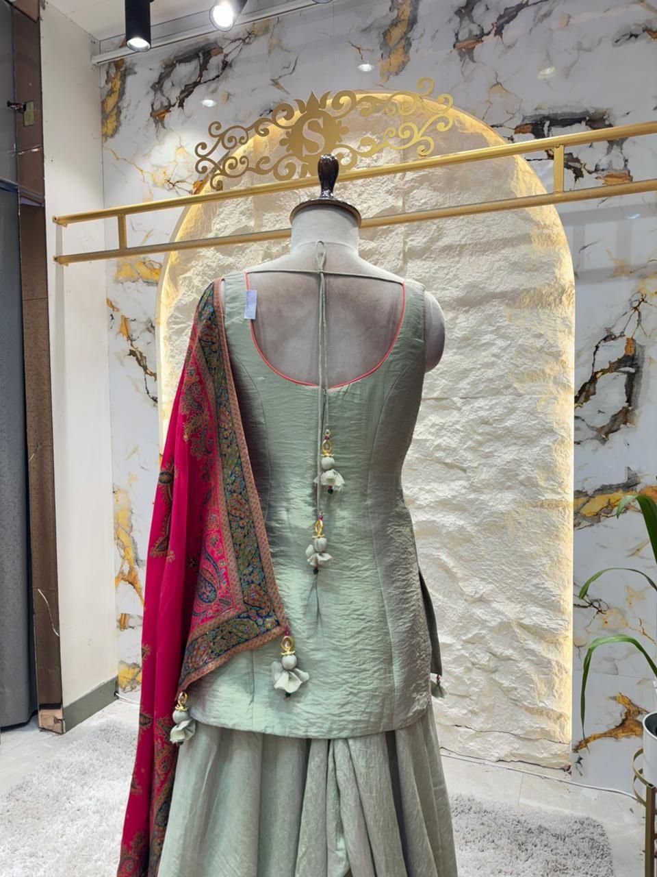 "MINT BLOOSAM DESIGNER SHARARA" image 4