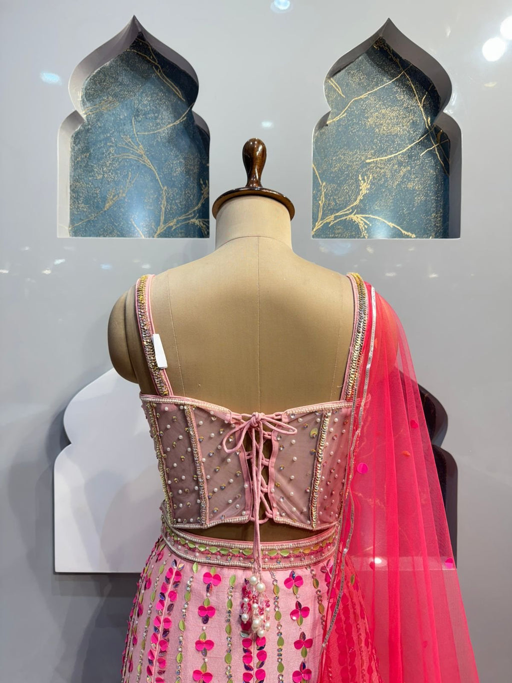 " BLUSH PINK FLORAL EMBROIDERED MERMAID" image 5
