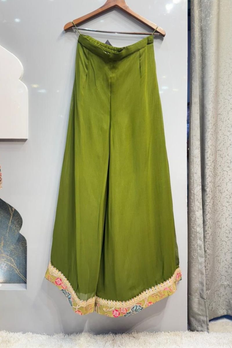 " EMERALD GARDEN EMBROIDERED SHARARA SET " image 3