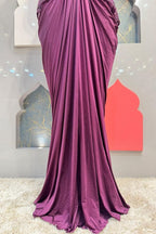 "ROYAL PLUM DRAPE INDO- WESTERN" image 3