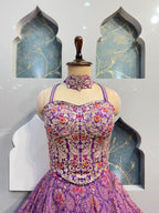 "LAVENDER ROYALE EMBROIDERED LEHENGA" image 1