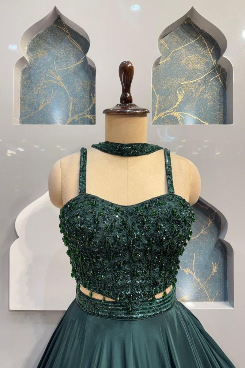 "ZAMRUD GLIMMER LEHENGA" image 1