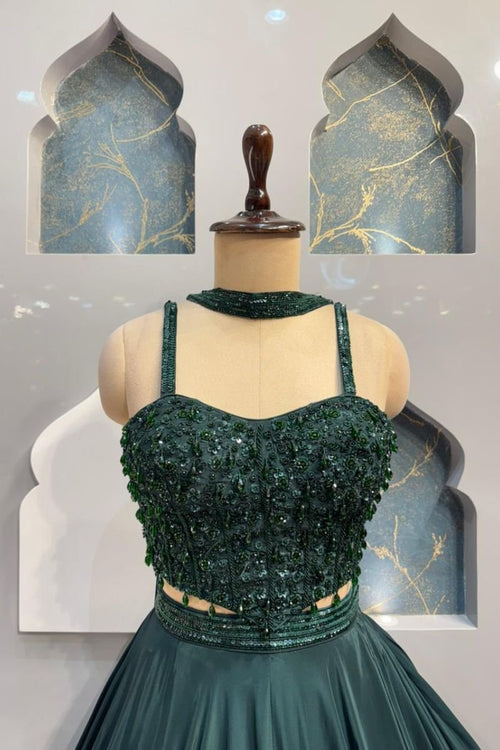 "ZAMRUD GLIMMER LEHENGA" image 1
