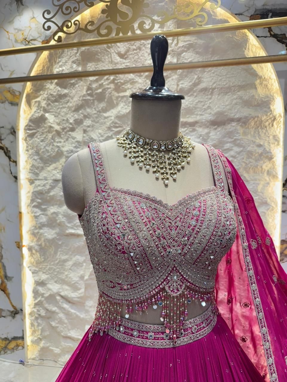 "FUCHSIA NOOR LEHENGA" image 2