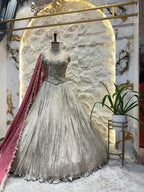 "IVORY GOLD REGAL EMBELLISHED LEHENGA" image 0