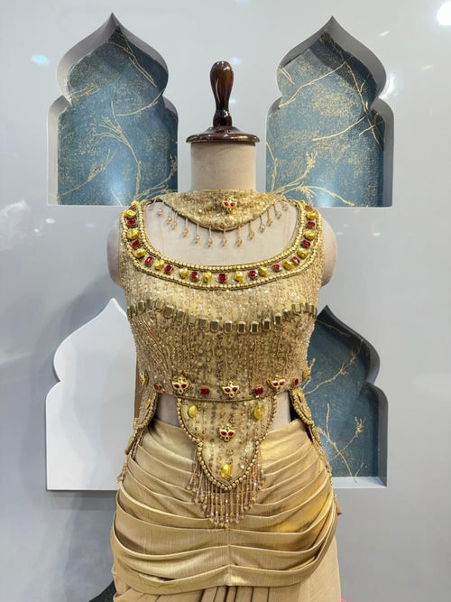 "REGAL GOLD DRAPE INDO-WESTERN" image 1