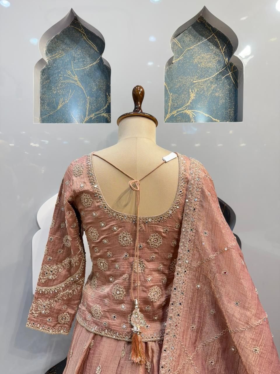 "BLUSH ROYALE EMBROIDERED LEHENGA" image 5