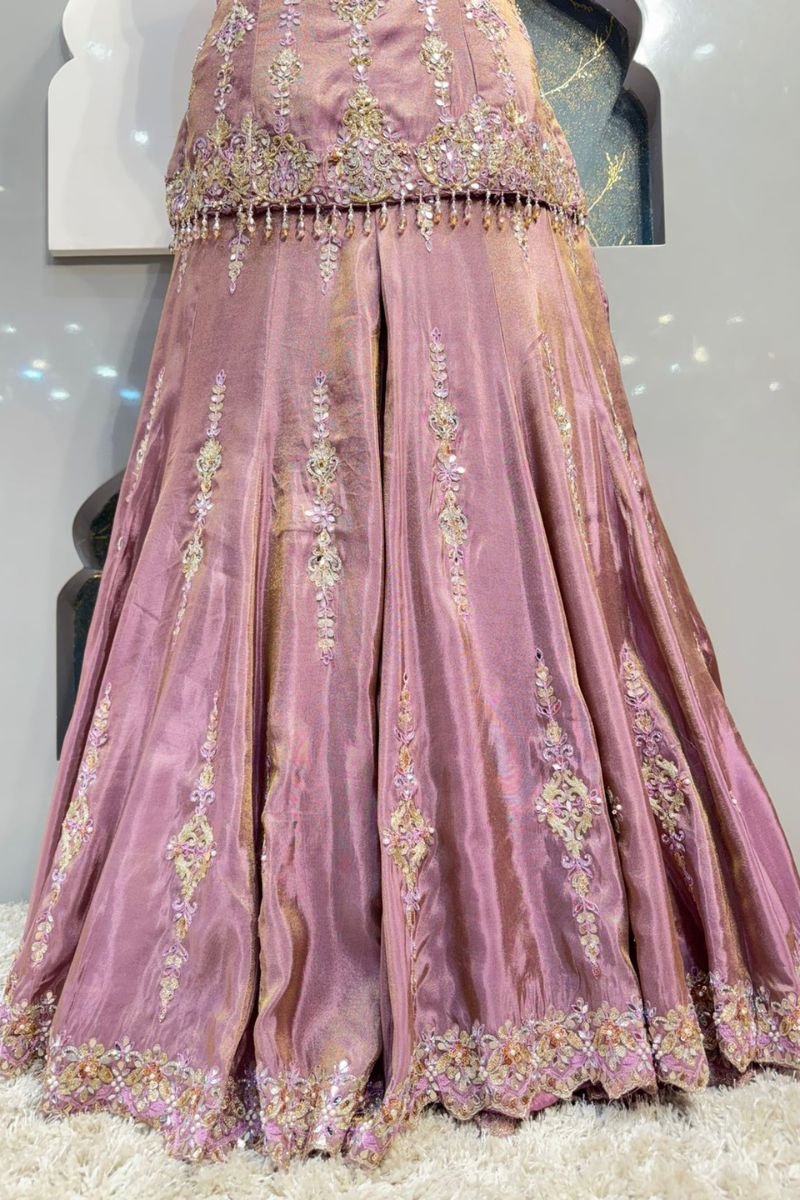 "DUSTY ROSE ELEGANCE GHARARA SET" image 3
