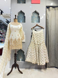 "IVORY GOLD ROYAL SHARARA GARARA SUIT" image 0
