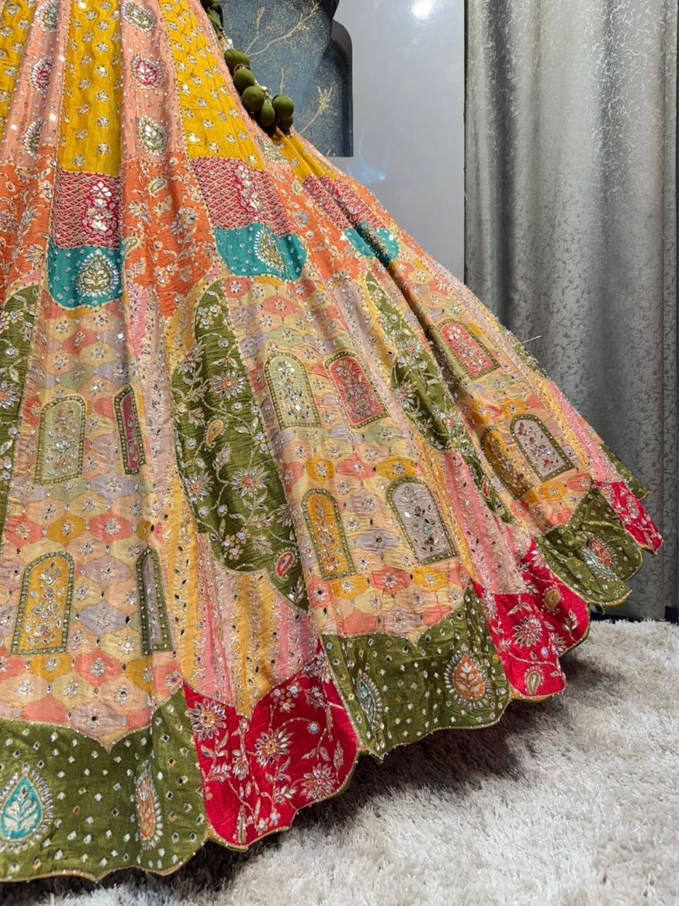 "RANG MAHAL MULTICOLOR LEHENGA" image 3