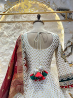 "IVORY REGAL FLAIR ANARKALI" image 5