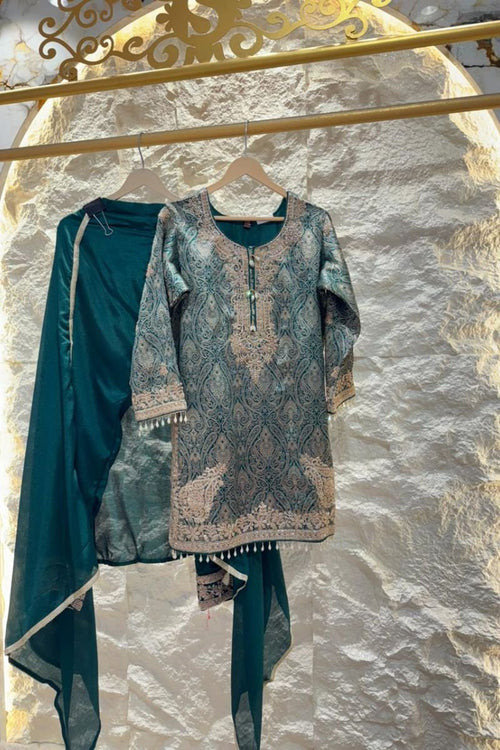 "EMERALD TEAL ROYAL SUIT" image 0