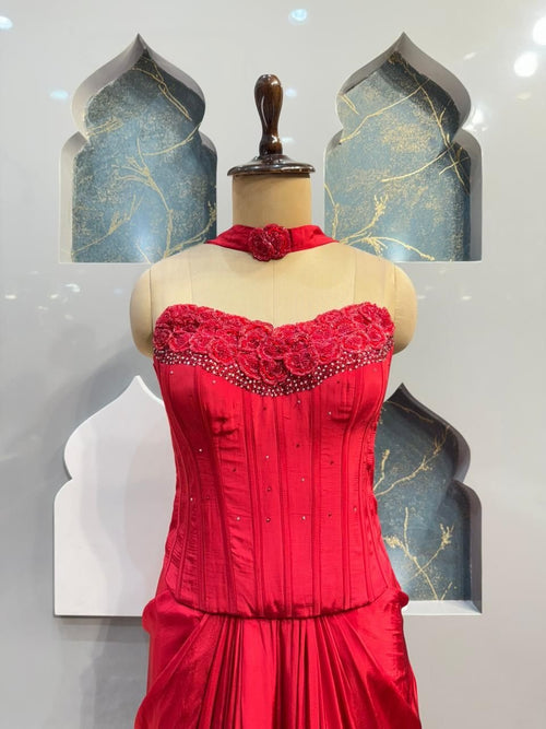 "RUBY GLAM DRAPE INDO-WESTERN" image 1